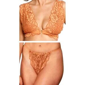 2pc Set We are HAH Got Ur Back Bra Chase Me Down Panty Brown Sugar XS/Small $98